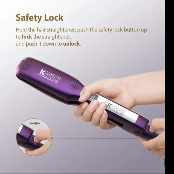 Kipozi Professional Titanium 1.75Inch Flat Iron Hair Straightener Hair Styler - Picture 15 of 15